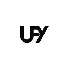 ufy letter original monogram logo design