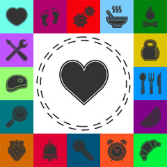 vector love sign. heart illustration, valentine symbol
