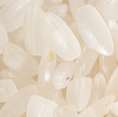 Fototapeta na wymiar Close up white rice as background.