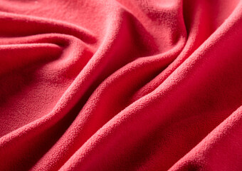 Red factory fabric as an abstract background.