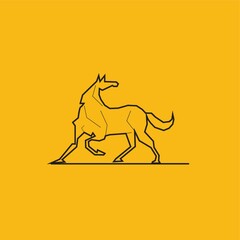 Fototapeta premium abstract horse icon