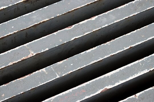 Metal plates repeating, Industrial machinery painted metal surface