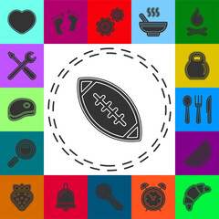 american football - sport icon, rugby symbol