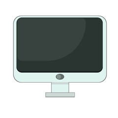 computer display isolated on white background.Vector laptop. Personal computer in flat style.Monitor screen PC icon.Computer Screen, Laptop, Tablet PC. Modern electronic devices.Popular gadgets.