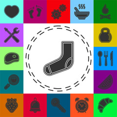 vector socks illustration isolated, fashion clothing symbol