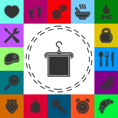 vector towel illustration isolated - bathroom sign symbol