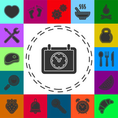 vector calendar events illustration - schedule meeting time reminder sign symbol