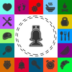 vector nurse illustration - medical icon, health care sign - clinic