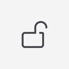 Unlock icon. Open lock symbol modern, simple, vector, icon for website design, mobile app, ui. Vector Illustration