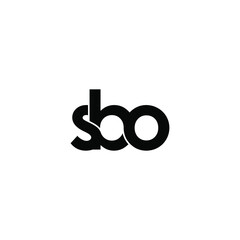 sbo letter original monogram logo design