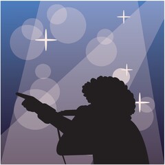 silhouette of a singer