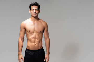 Hispanic Confident Young Man With Ripped Body