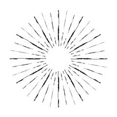 Radial speed Lines in Circle Form for comic books . fireworks Explosion background . Vector Illustration . Starburst
 round Logo . Circular Design element . Abstract Geometric star rays . Sunburst .