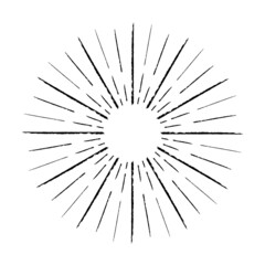 Fototapeta premium Radial speed Lines in Circle Form for comic books . fireworks Explosion background . Vector Illustration . Starburst round Logo . Circular Design element . Abstract Geometric star rays . Sunburst .