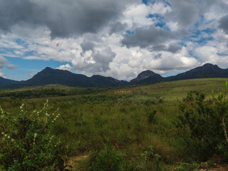 Fototapeta premium View of the mountains in Serra do Caraça Region in Brazil.