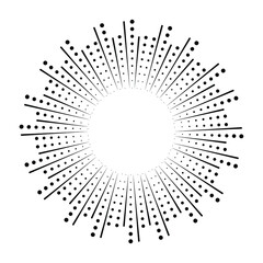 Halftone dots in circle form. Circular Music equalizer . Audio waves . Sound frequency . round logo . vector dotted frame . design element