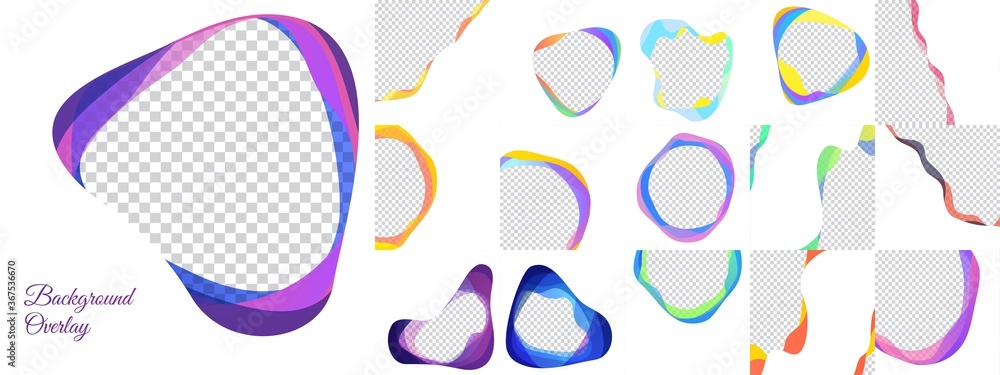 Poster abstract templates for a4 pages. wavy modern style with gradient colors. vector illustration. cool b