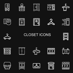 Editable 22 closet icons for web and mobile