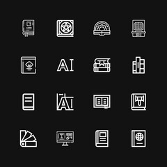 Editable 16 publishing icons for web and mobile