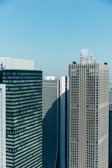 Modern skyscrapers in the heart of Tokyo