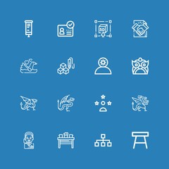 Editable 16 corporate icons for web and mobile