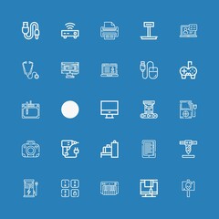 Editable 25 device icons for web and mobile