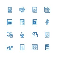 Editable 16 accounting icons for web and mobile