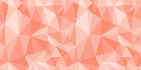 Abstract seamless illusion pattern. Crumpled paper. Origami style. Image composed of pink triangles