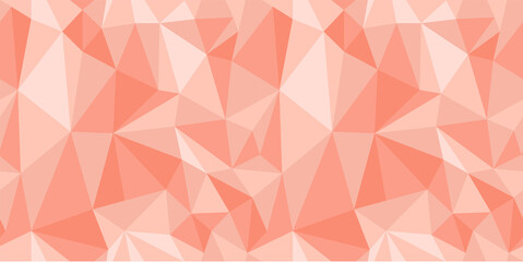 Abstract seamless illusion pattern. Crumpled paper. Origami style. Image composed of pink triangles