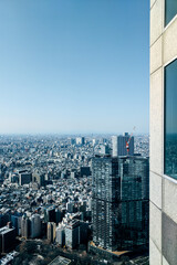 Aerial view of the downtown Tokyo