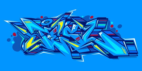 Abstract Word Lets Graffiti Style Font Lettering Vector Illustration Art