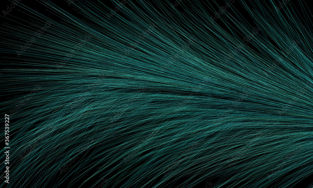 Poster abstract lines with wave swirl curve on dark turquoise background