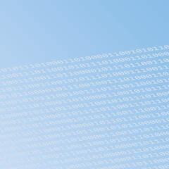 digital binary code blue background vector illustration EPS10