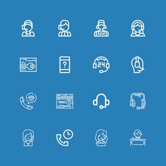 Editable 16 assistant icons for web and mobile