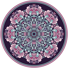 Vector ethnic abstract flower illustration