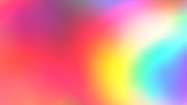 Soft holographic multicolor rainbow gradient background. Abstract psychedelic hypnotic movement. Shape and color change