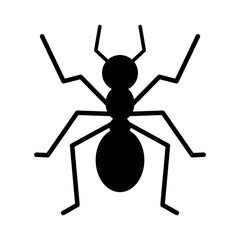 Ant icon isolated on white background. Vector illustration