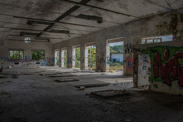 abandoned factory building