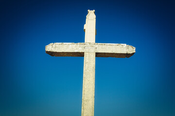 cross on the blue sky