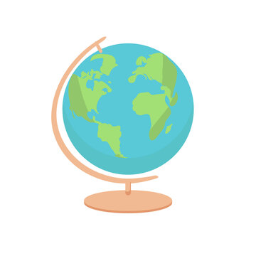 Geography earth globe icon - vector illustration. flat