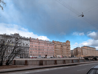sky and street in Saint Petersburg
