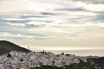 beautiful white village, Frigiliana, Spain 