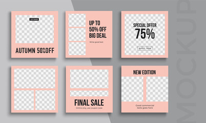 Sale banner layout design. Set of social media web banners for shopping, sale, product promotion