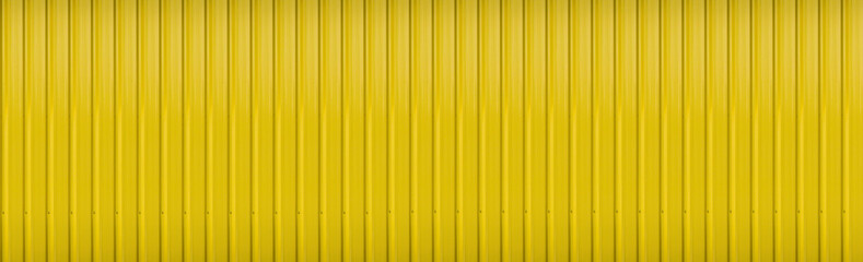 Obraz premium Panoramic texture surface of yellow corrugated zinc or aluminum metal background
