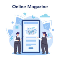 Meteorologist online service or platform. Weather forecaster studying
