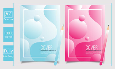 Colorful abstract liquid and fluid poster and cover design, modern different color gradient.