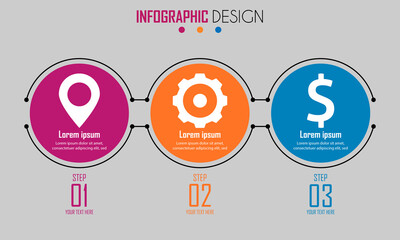 Vector Infographic design. Eps 10. Can be used for diagram, banner, number options, workflow layout, step up options or web design