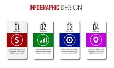 Vector Infographic design. Eps 10. Can be used for diagram, banner, number options, workflow layout, step up options or web design