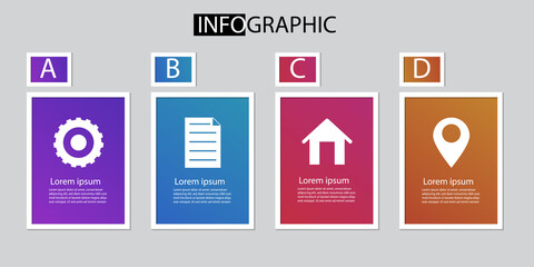 Vector Infographic design. Eps 10. Can be used for diagram, banner, number options, workflow layout, step up options or web design