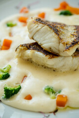 Fish code and
dill sauce